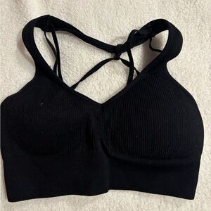 NVGTN black galaxy ribbed seamless bra